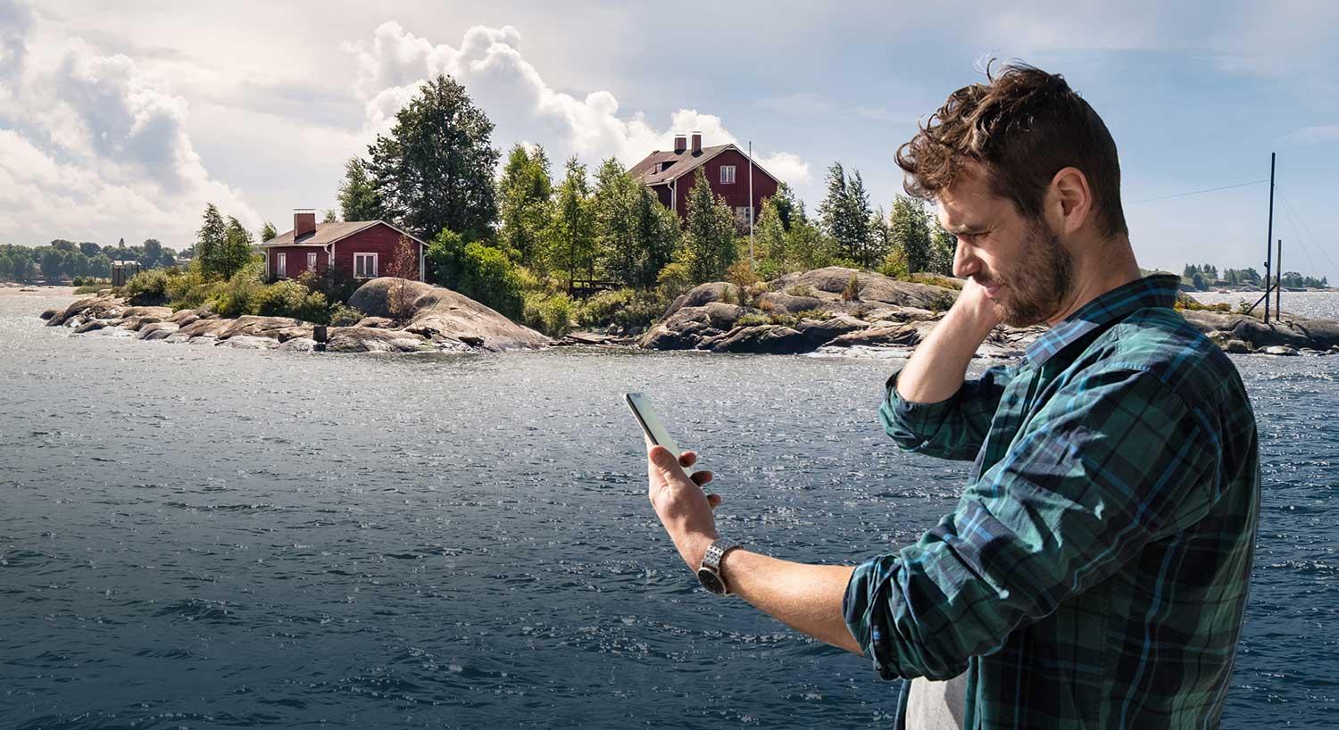 Line Carrierin yritysliittymät ja mobiiliverkot tarjoavat kuuluvuuden etätyöläiselle myös mökillä. Nyt kuuluu!