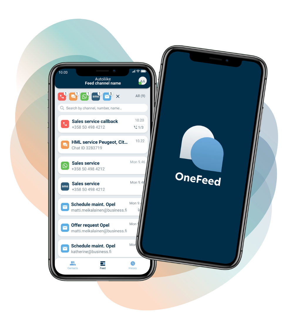 OneFeed™ – Monikanavainen asiakasviestintä yhdessä feedissä 10 onefeed mockup